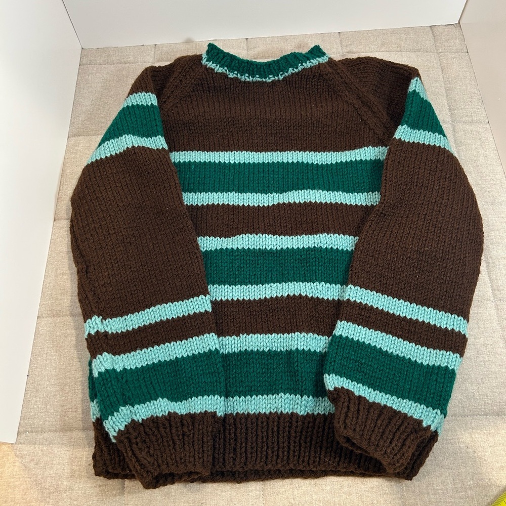 Sweater and hat hand knit.  Children’s.